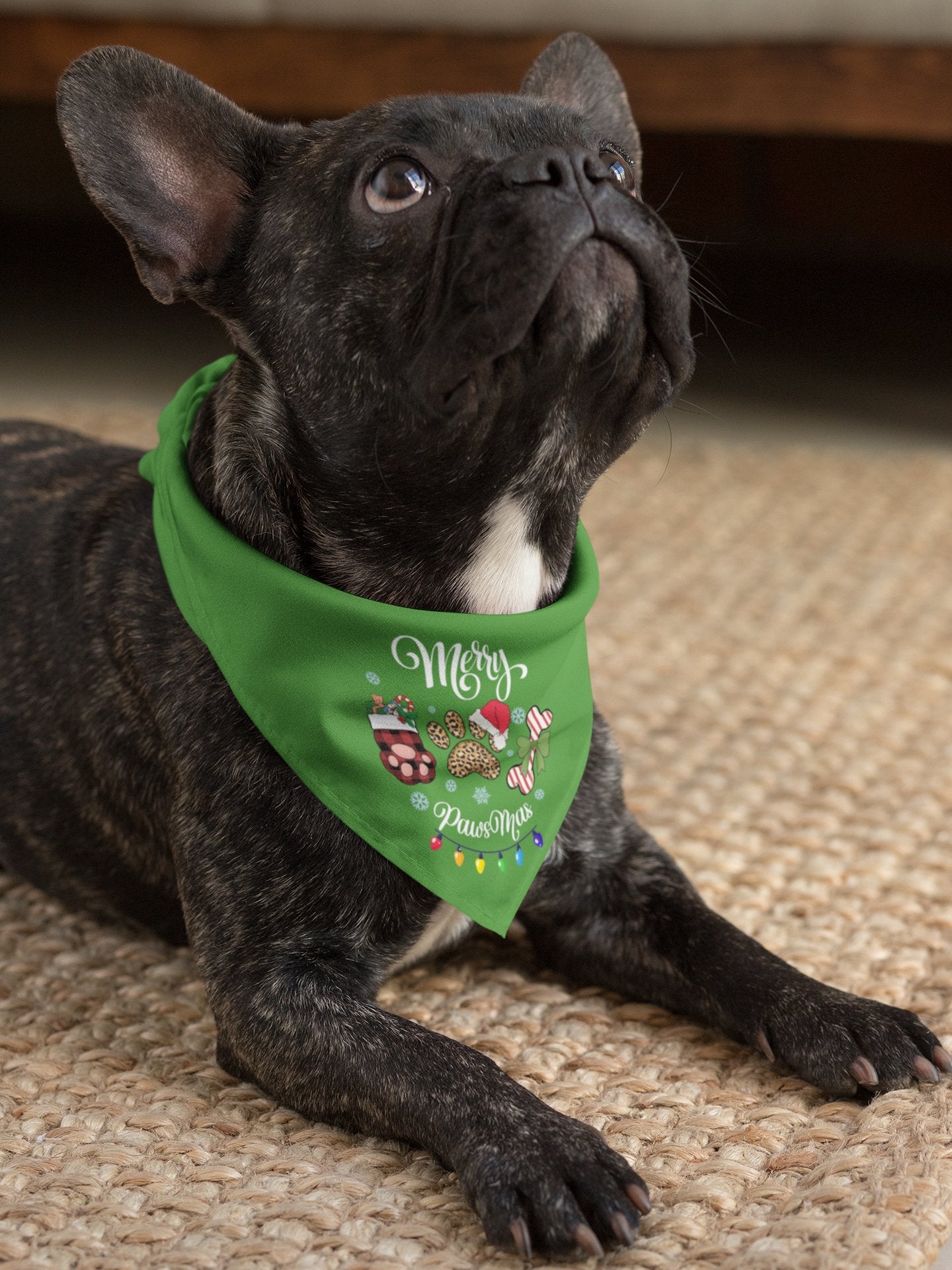 Christmas Dog Bandana - Merry Paws - Mas - Three2Tango Tee's