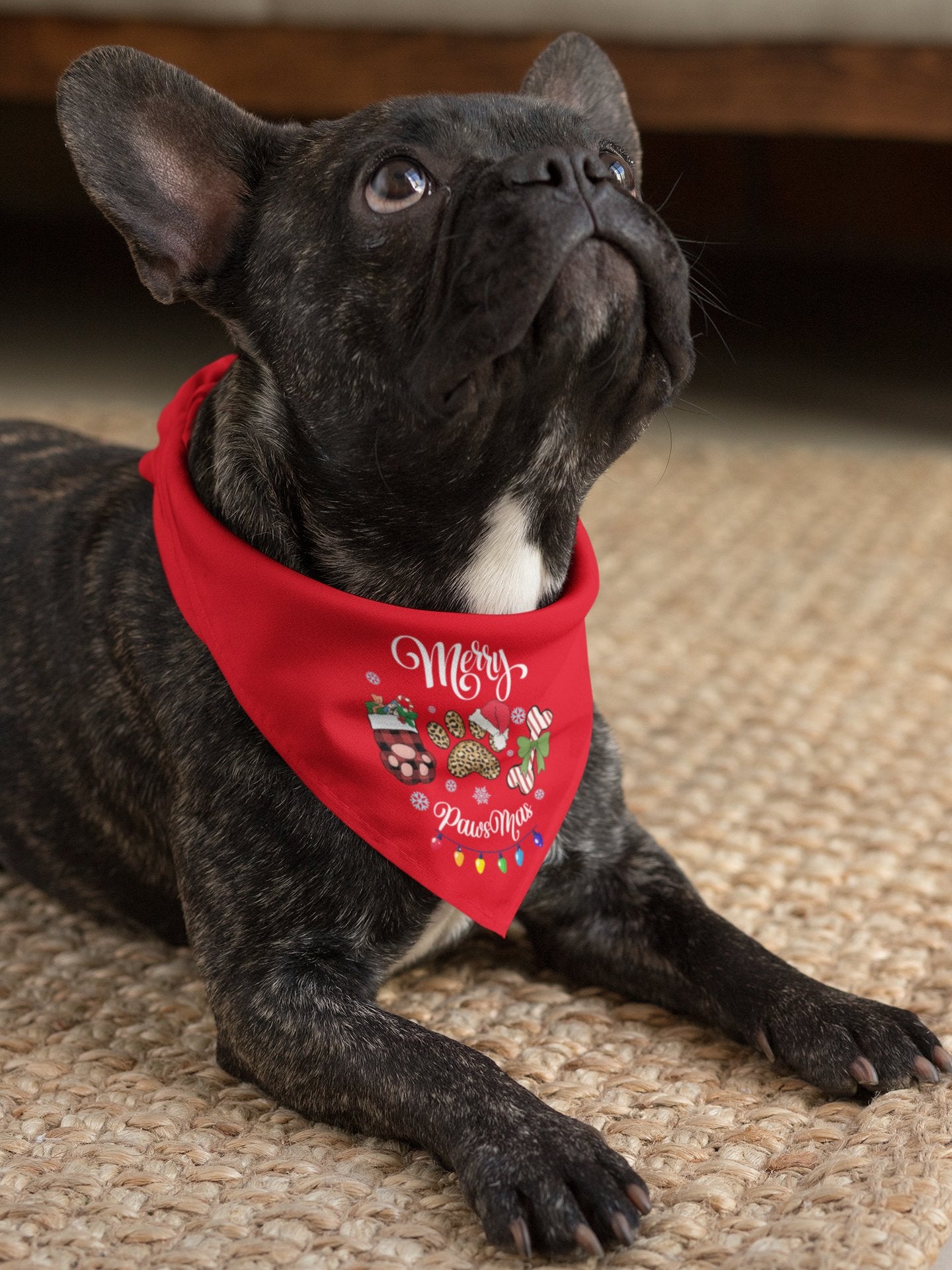 Christmas Dog Bandana - Merry Paws - Mas - Three2Tango Tee's