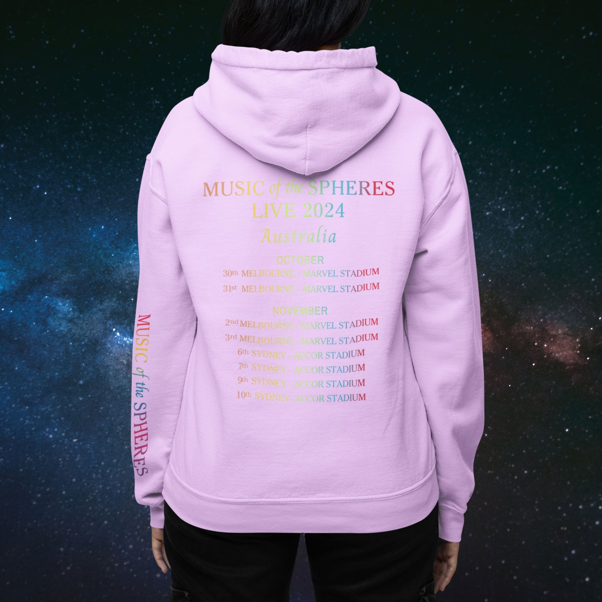 Coldplay Hoodie - Australia Tour 2024 - Cosmic Magic - Three2Tango Tee's