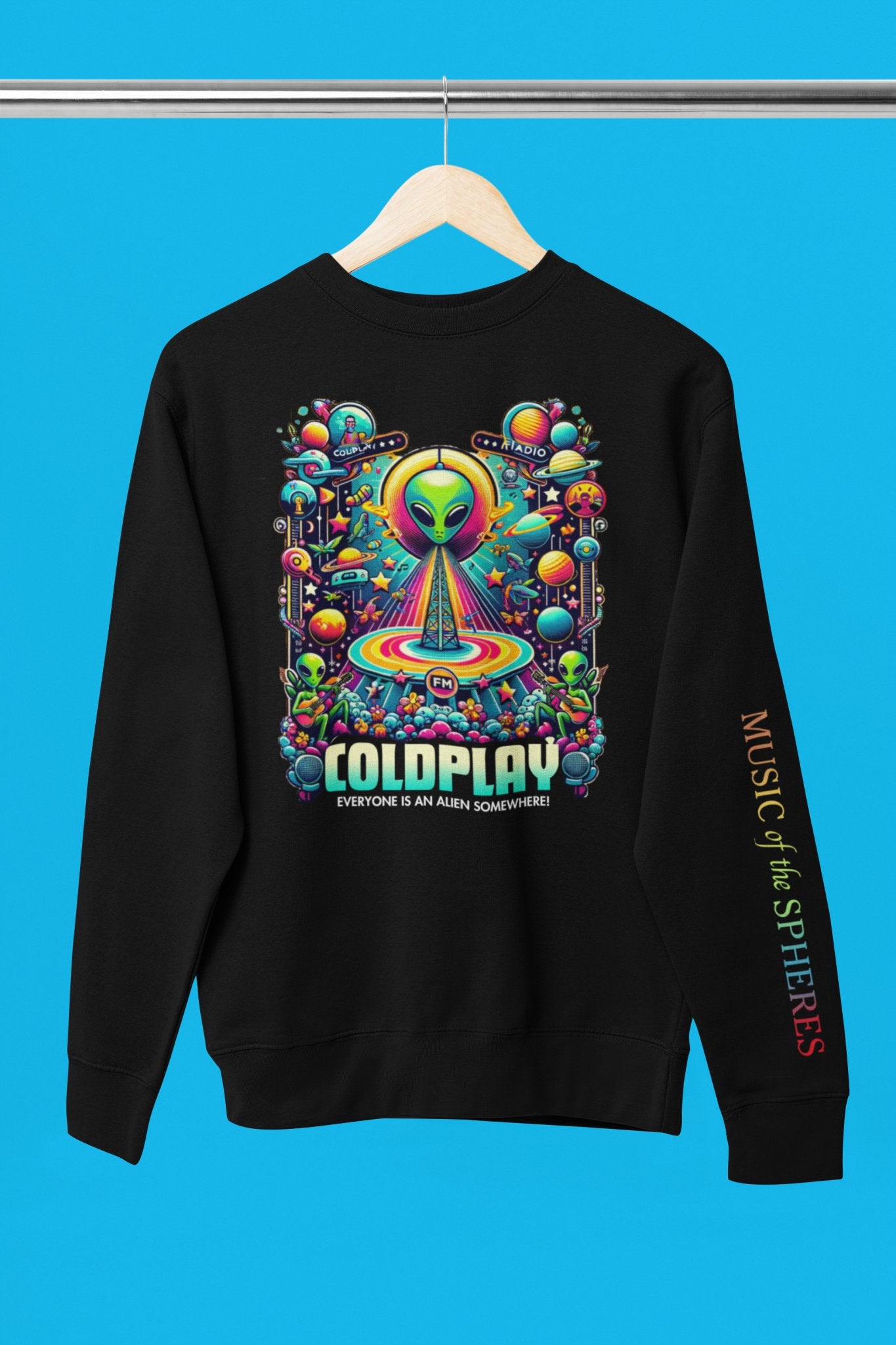 Coldplay Sweatshirt - Sci Fi - Australia Tour 2024 - Three2Tango Tee's