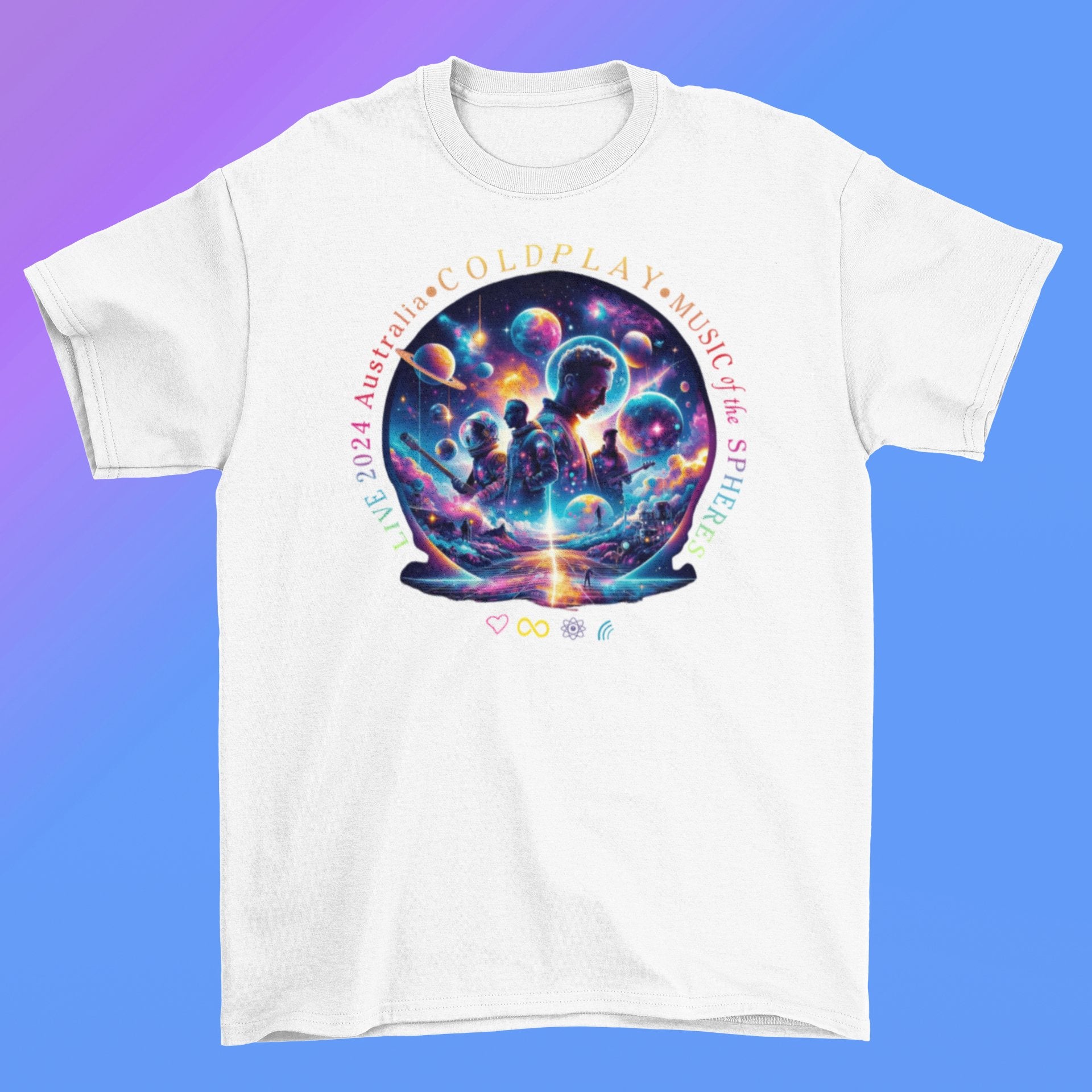 Coldplay T-shirt - Australia Tour 2024 - Cosmic Magic - Three2Tango Tee's