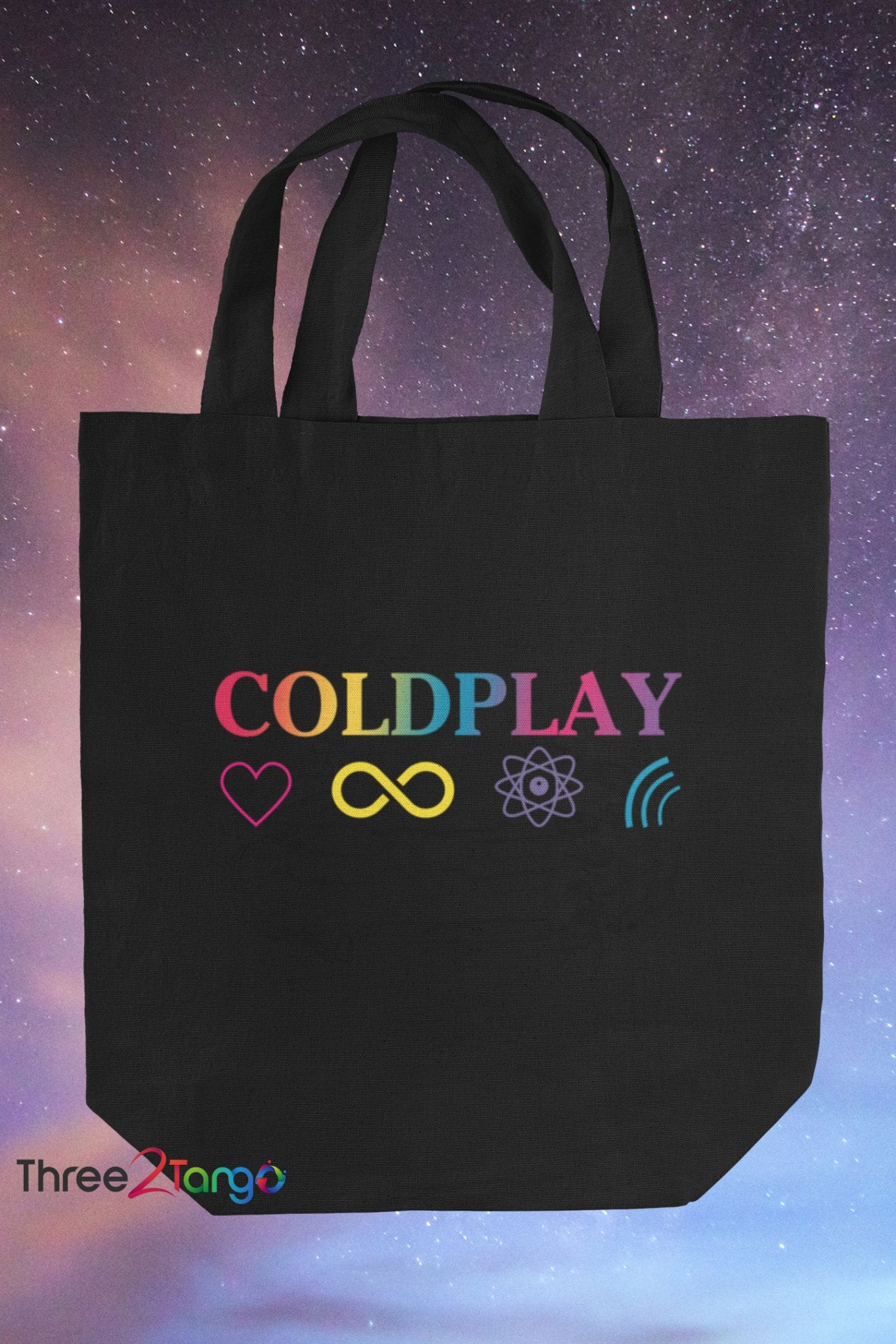 Coldplay - Tote Bag - Coloursplash - Three2Tango Tee's