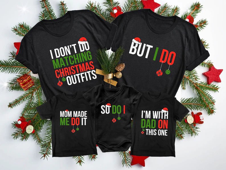 Funny Matching Family Christmas Tshirt - Three2Tango Tee's