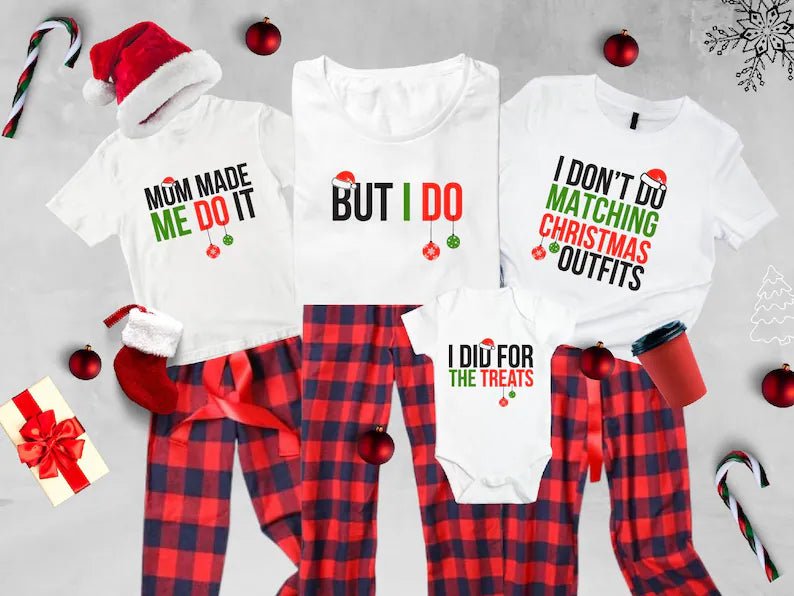 Funny Matching Family Christmas Tshirt - Three2Tango Tee's