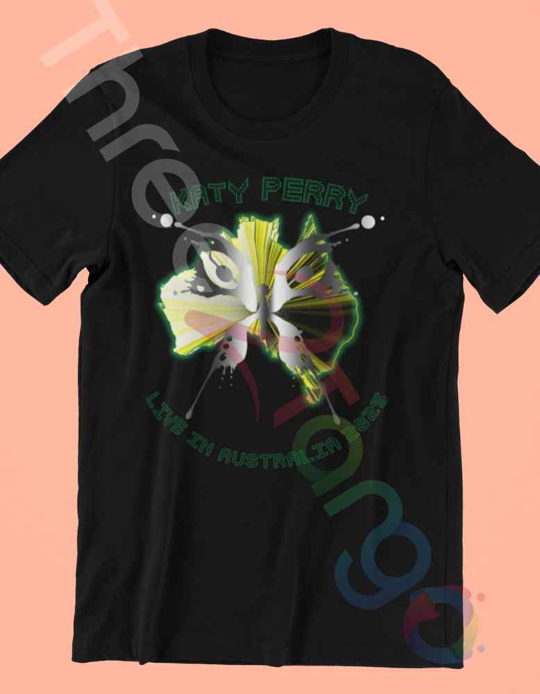 Katy Perry 2025 Australia T-Shirt Merch | Live in Australia Tee - Three2Tango Tee's