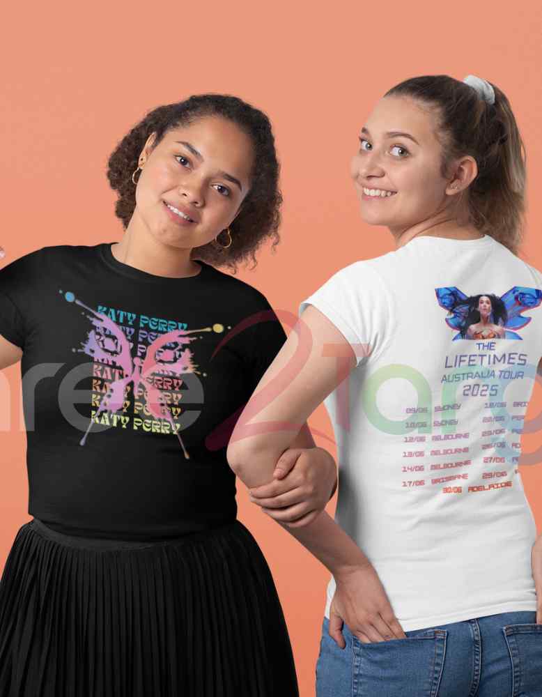 Katy Perry 2025 Australia Tour Fan - Inspired T-Shirt | Butterfly Dreams - Three2Tango Tee's