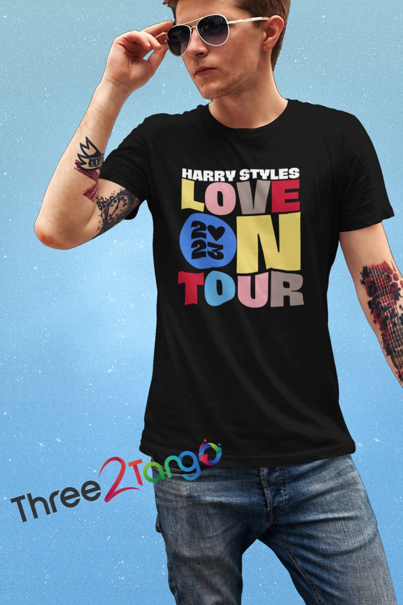 Harry Styles T-shirt, Love on Tour 2023 Australia - Three2Tango Tee's