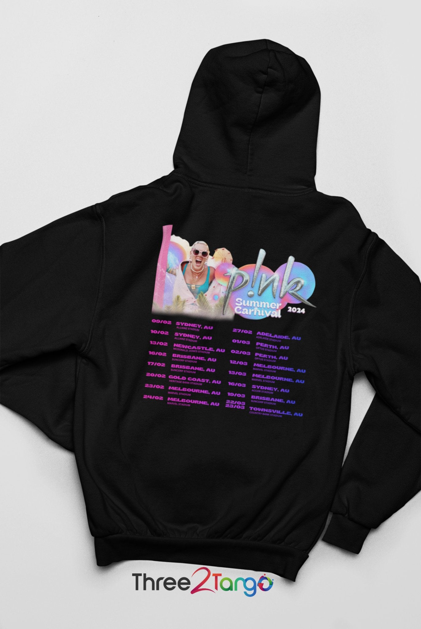 Pink Concert Hoodie - Summer Carnival 2024 Australia - Pink in the Cit ...