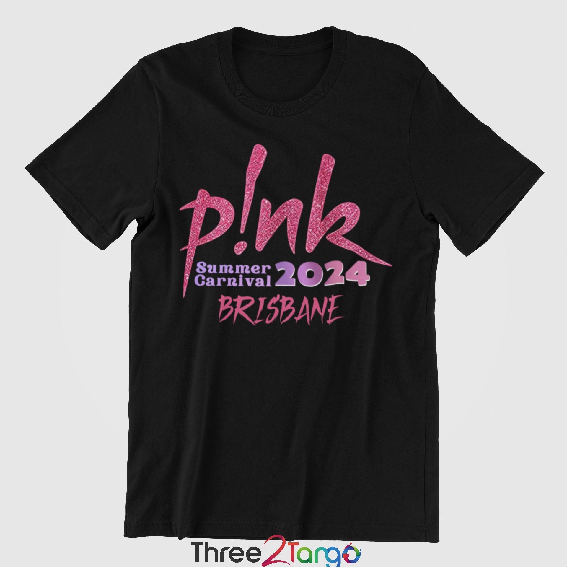 Pink Concert T-shirt - Summer Carnival 2024 Australia - Pink in the City - Three2Tango Tee's