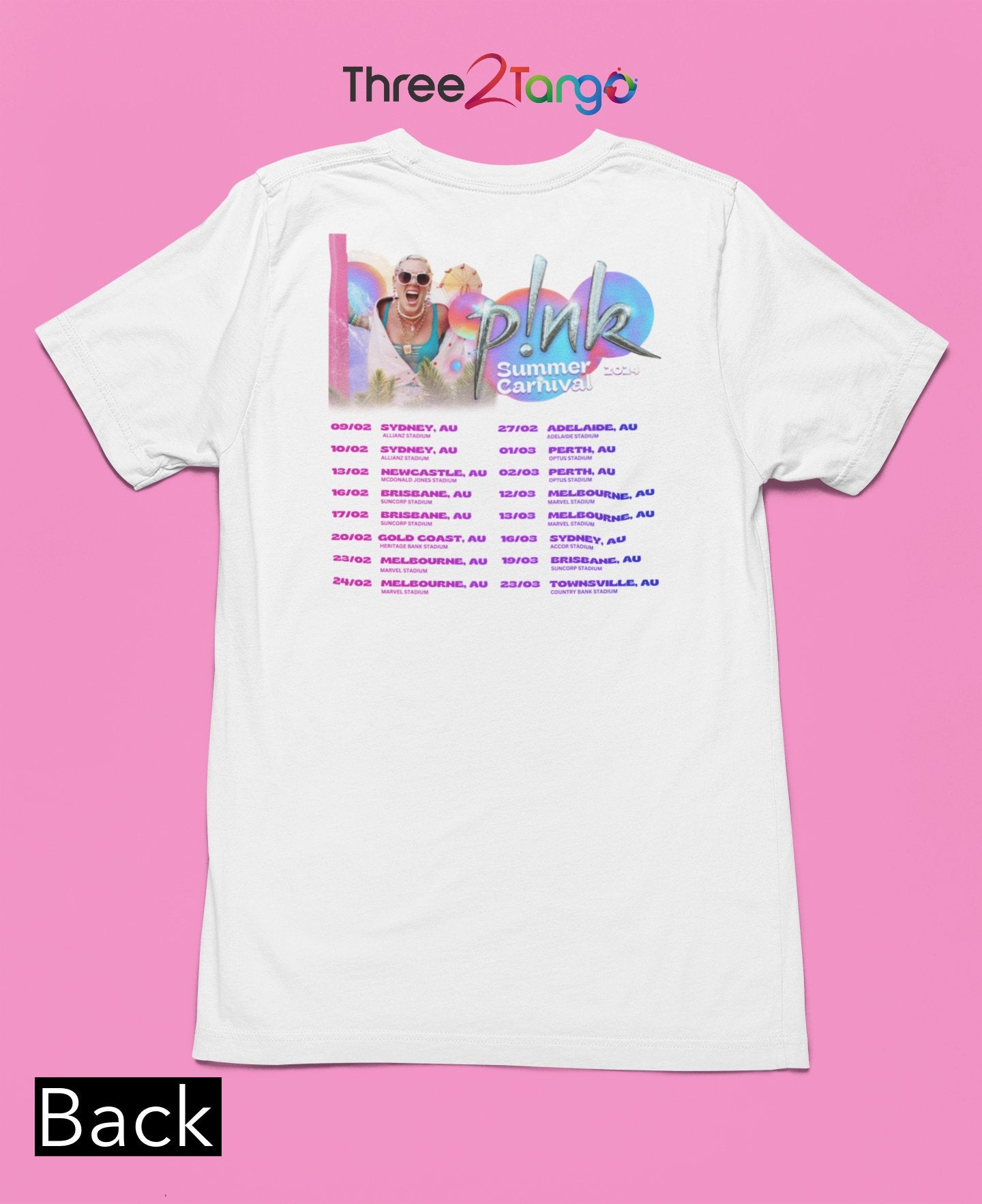 Pink Concert T Shirt Summer Carnival 2024 Australia Pink Tour   Pink Concert T Shirt Summer Carnival 2024 Australia Pink Tour 303865 