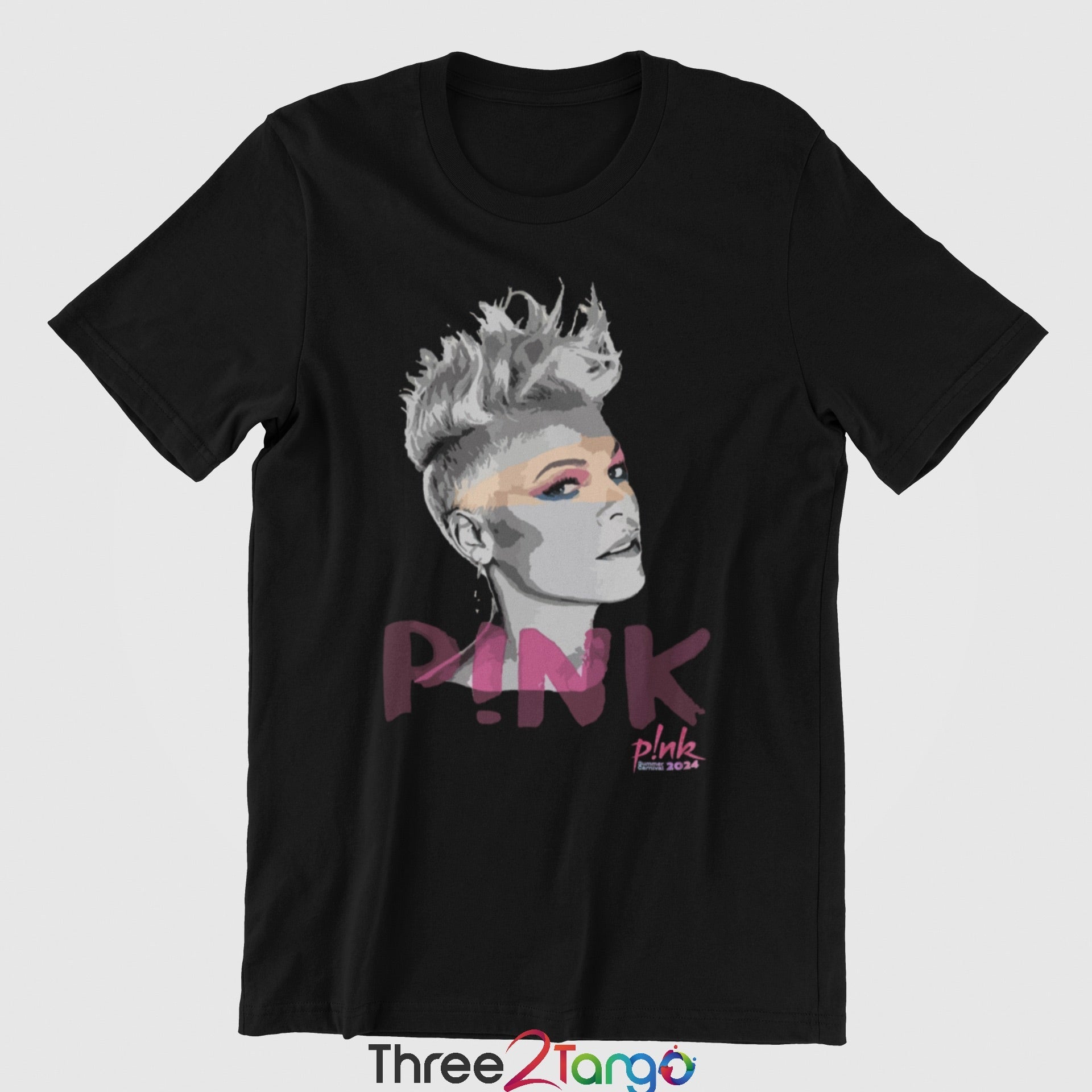 Pink Concert T-shirt - Summer Carnival 2024 Australia - Retro Pink - Three2Tango Tee's