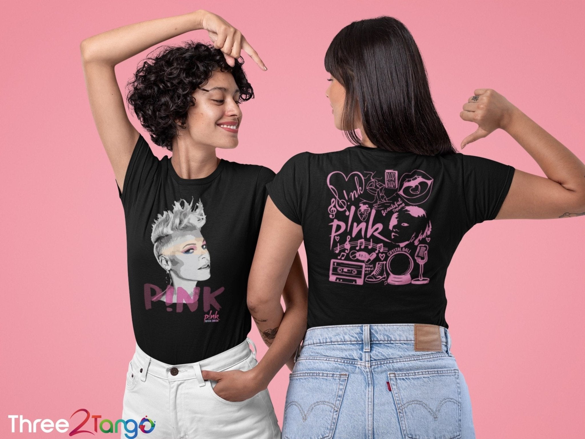 Pink Concert T-shirt - Summer Carnival 2024 Australia - Retro Pink - Three2Tango Tee's