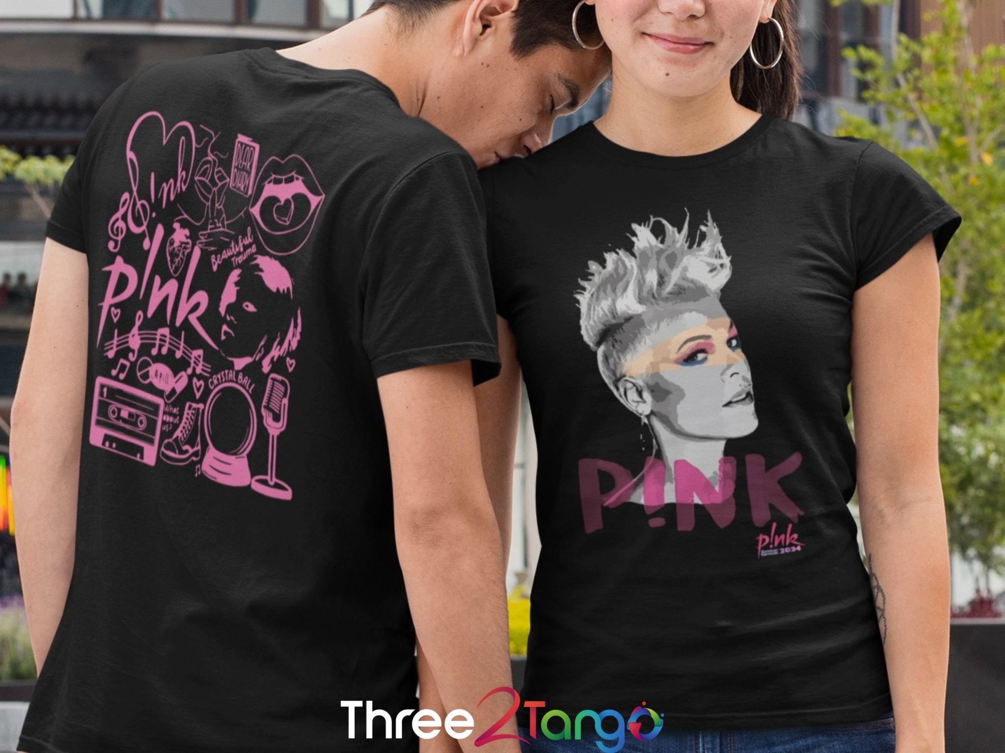 Pink Concert T-shirt - Summer Carnival 2024 Australia - Retro Pink - Three2Tango Tee's