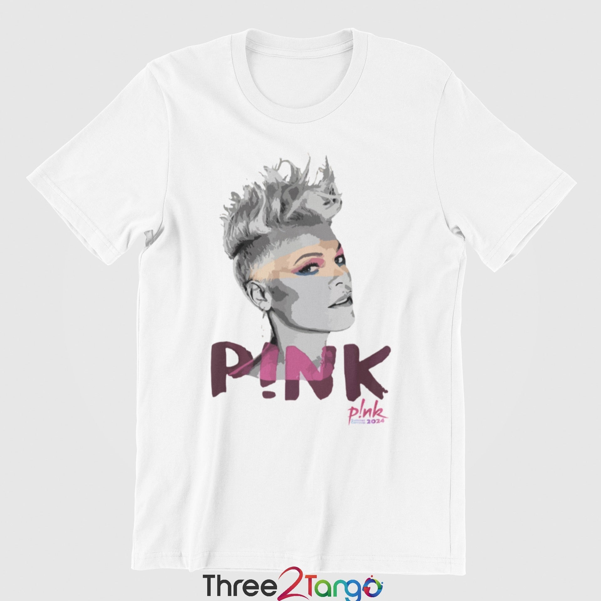 Pink Concert T-shirt - Summer Carnival 2024 Australia - Retro Pink - Three2Tango Tee's