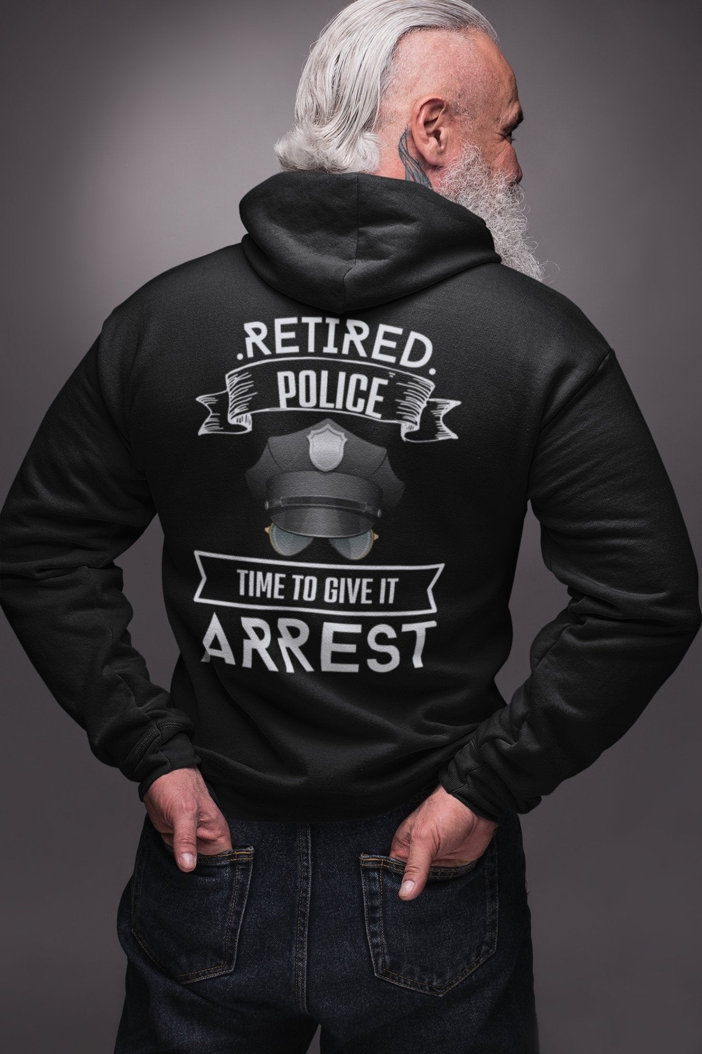 Retired Police - Unisex Hoodie - Three2Tango Tee's